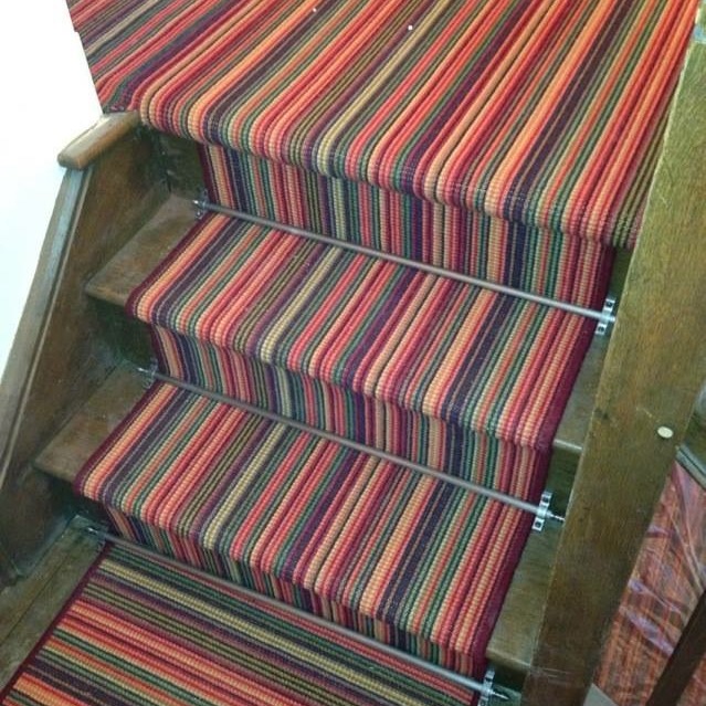 Stair Carpet and Stair Rods